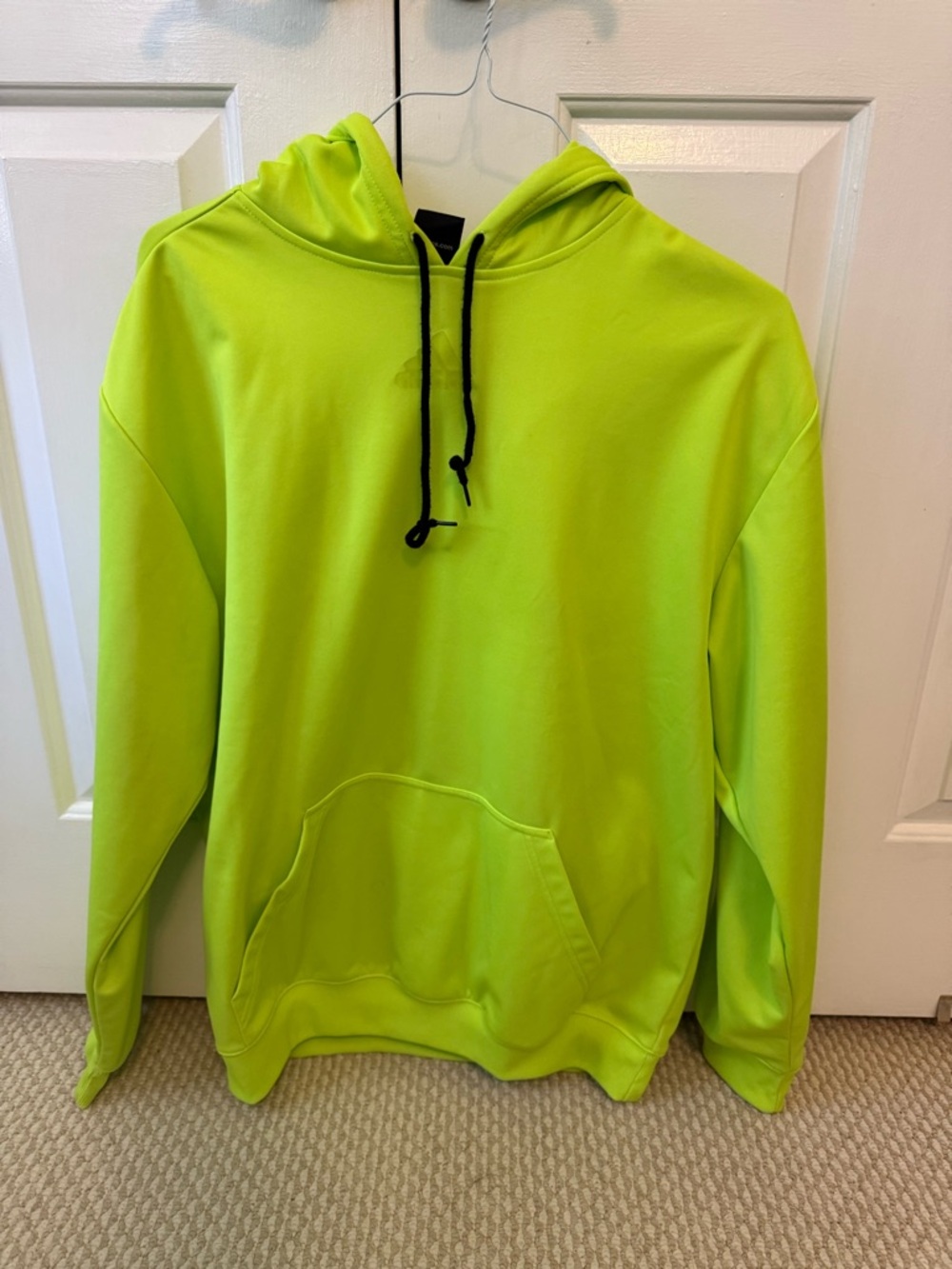 adidas Men’s Neon Yellow-Green Pullover Hoodie